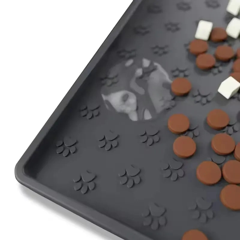 Tapis de repas pour animaux de compagnie, tapis d'alimentation pour chat et chien, tapis pour gamelle de chat, tapis pour gamelle de chien, tapis en silicone imperméable pour animaux de compagnie